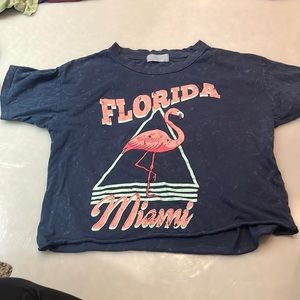 Womens Crop Graphic Tee